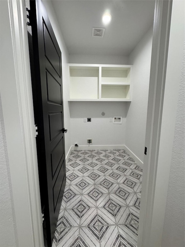 laundry room featuring gas dryer hookup, washer hookup, and hookup for an electric dryer