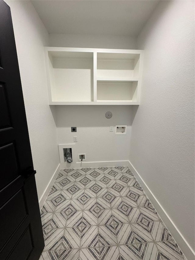 washroom featuring gas dryer hookup, washer hookup, and hookup for an electric dryer