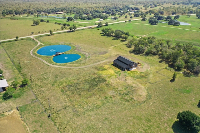 aerial view featuring a rural view