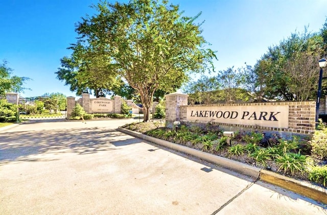 view of community sign