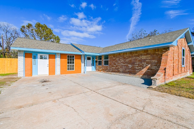 view of ranch-style house