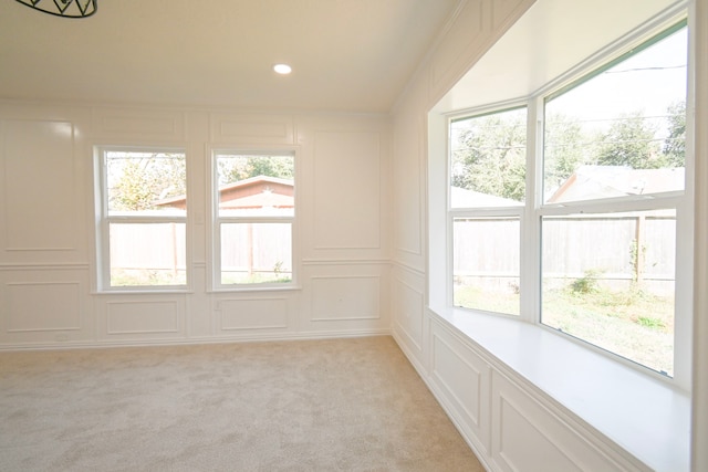 view of carpeted spare room