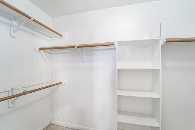 view of walk in closet