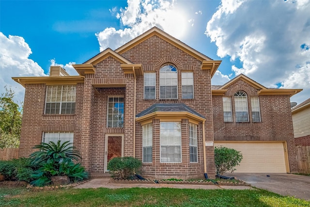 view of property with a garage