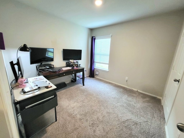 office area with carpet floors