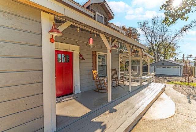 exterior space with a porch