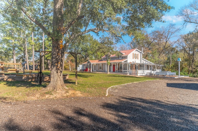 exterior space with covered porch