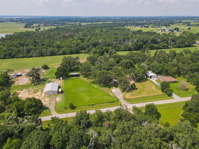 drone / aerial view with a rural view