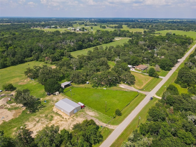 drone / aerial view featuring a rural view