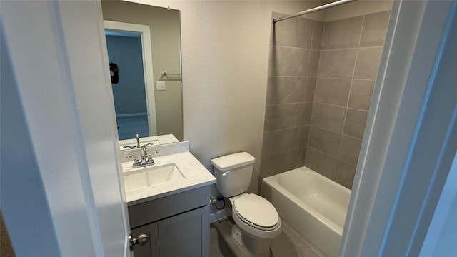 2925 Terrace Grove Dr, Conroe, TX 77304 - bathroom with vanity, shower / washtub combination, and tile patterned floors