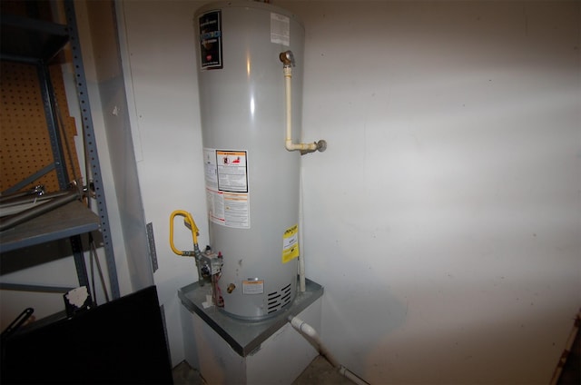 utilities featuring gas water heater