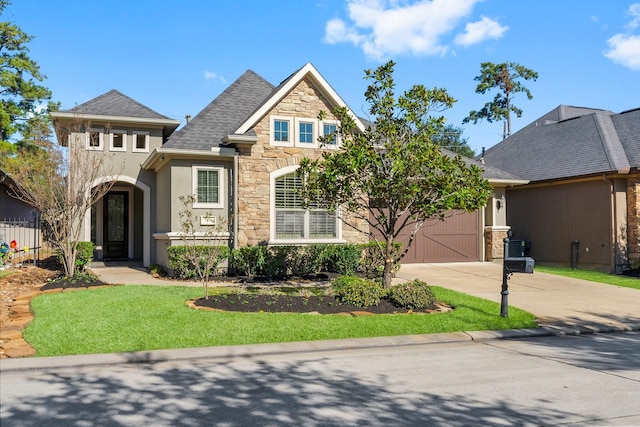 view of front facade with a garage