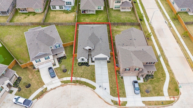 drone / aerial view featuring a residential view