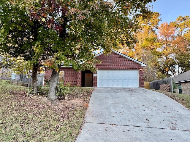 view of front facade featuring a garage