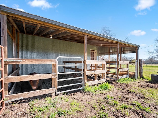 view of stable