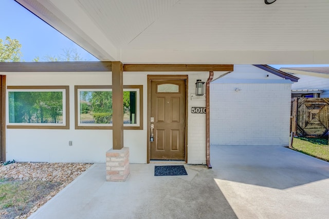 view of doorway to property