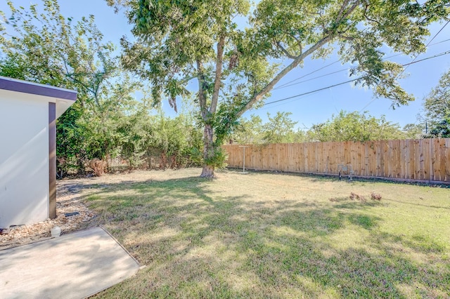 view of yard with a patio area