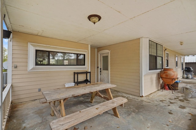 view of patio with area for grilling