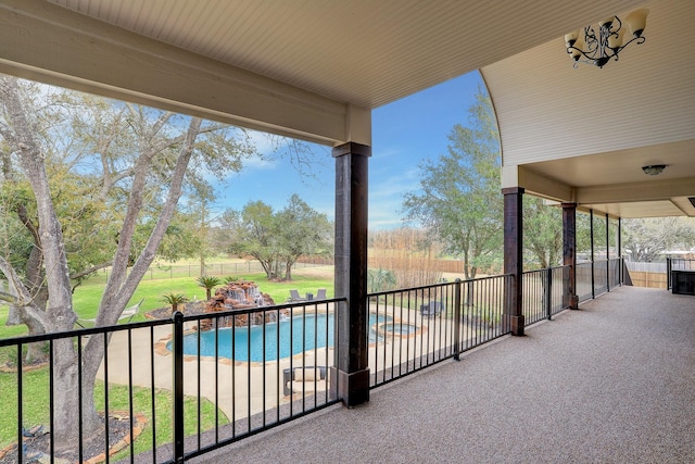 balcony with a patio