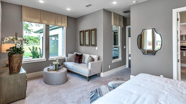 view of carpeted bedroom