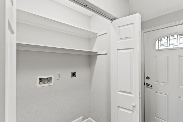 laundry room featuring electric dryer hookup and hookup for a washing machine