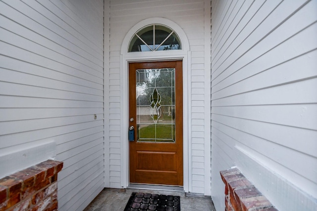 view of doorway to property