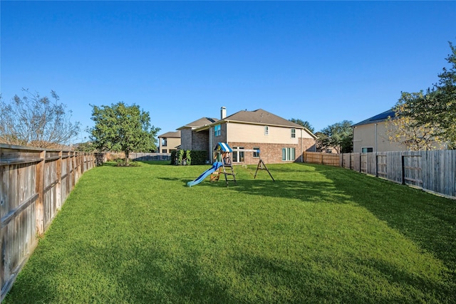 view of yard featuring a playground