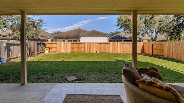 view of yard with a patio