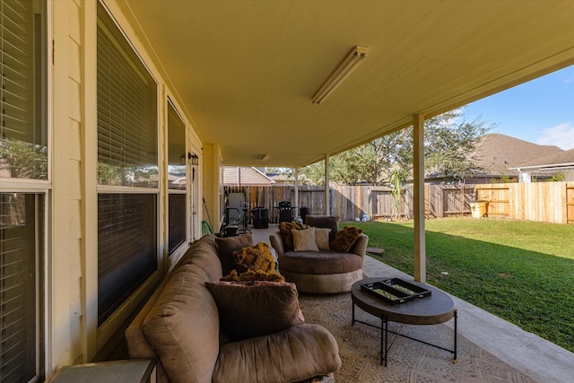 view of patio / terrace with an outdoor hangout area