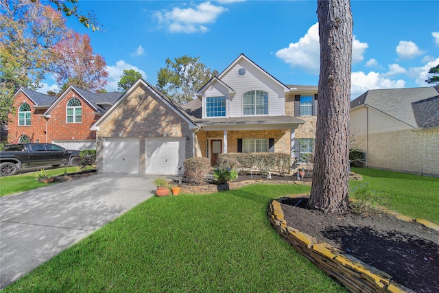 view of front of property with a front yard