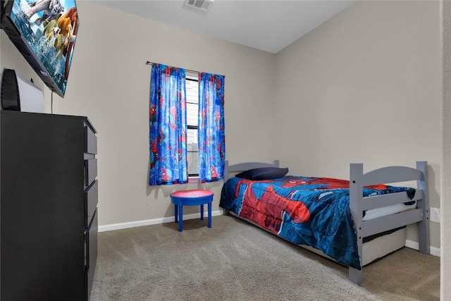 bedroom with carpet floors