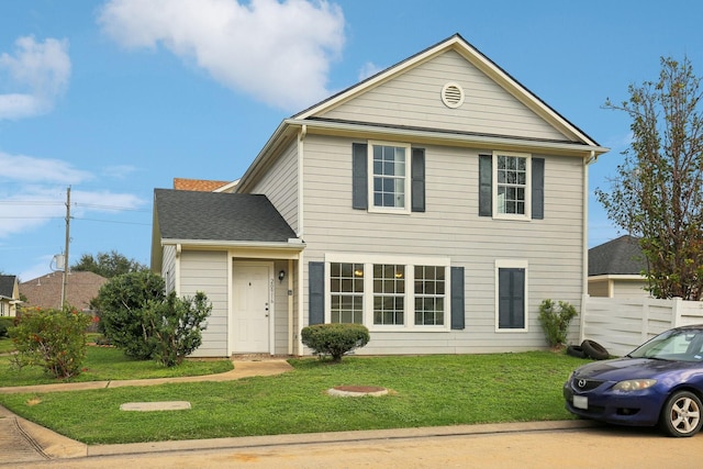 view of property with a front yard