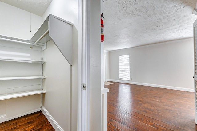 interior space featuring dark wood-type flooring