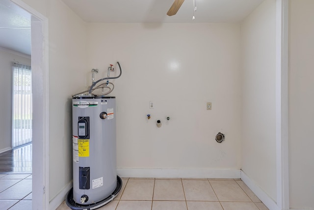 utility room featuring electric water heater