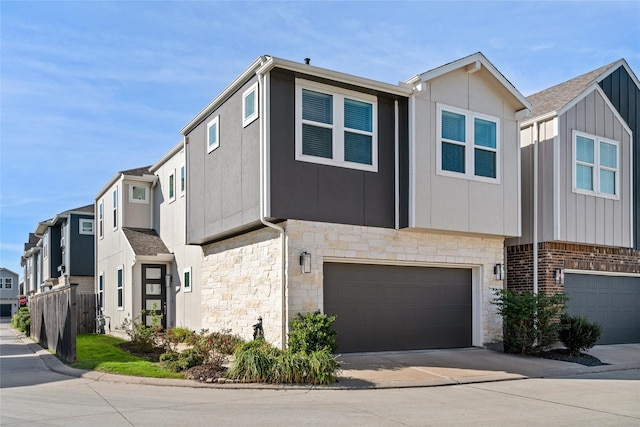 view of property with a garage