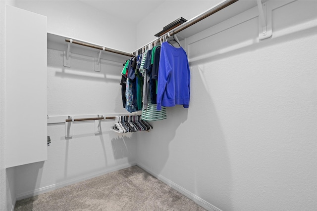 spacious closet with carpet floors