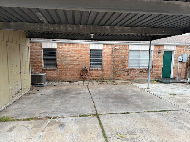 view of patio with central AC unit