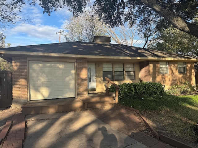 ranch-style house with a garage