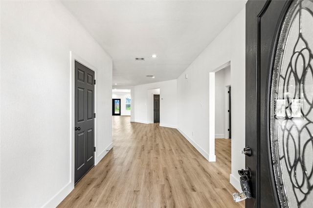 interior space featuring light hardwood / wood-style floors