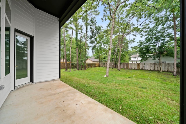 view of yard with a patio