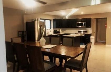711 N Hyannis Port St, Crosby, TX 77532 - dining room with ceiling fan