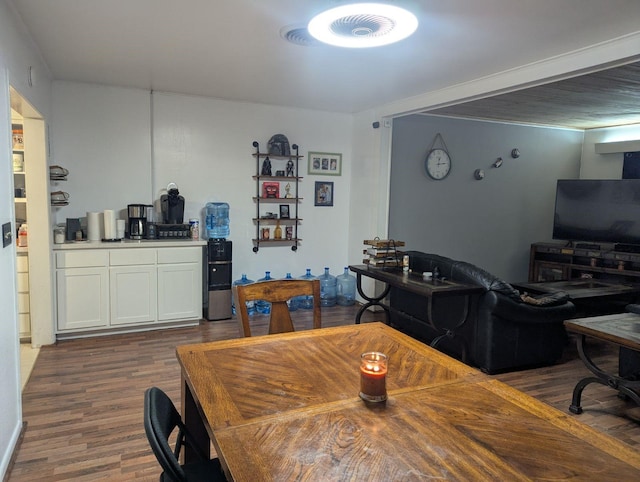 dining room featuring dark wood-type flooring