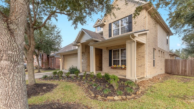 view of front of home featuring a garage