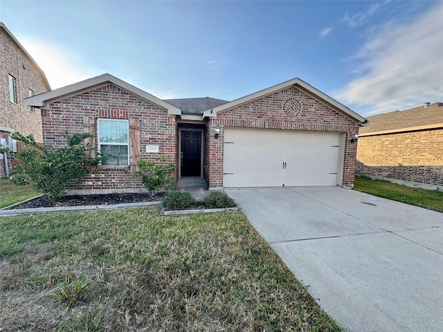 single story home featuring a garage