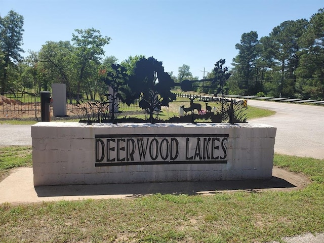 view of community sign