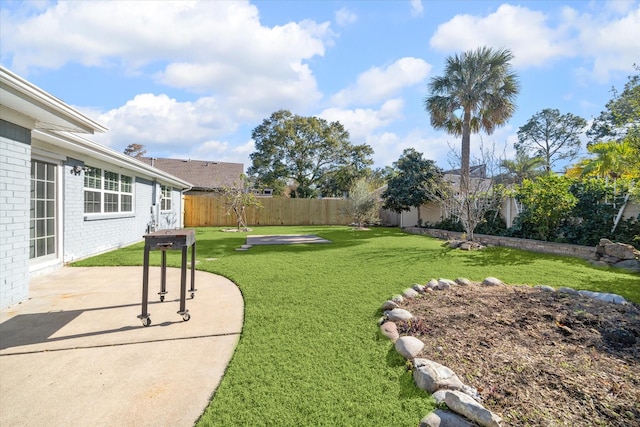 view of yard featuring a patio area