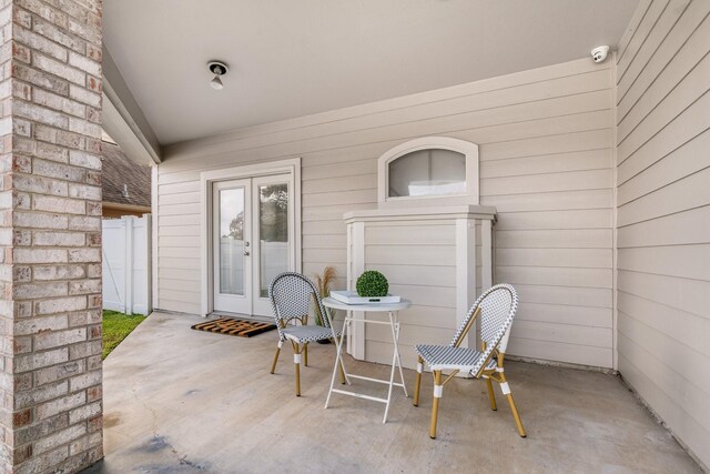 view of patio with french doors