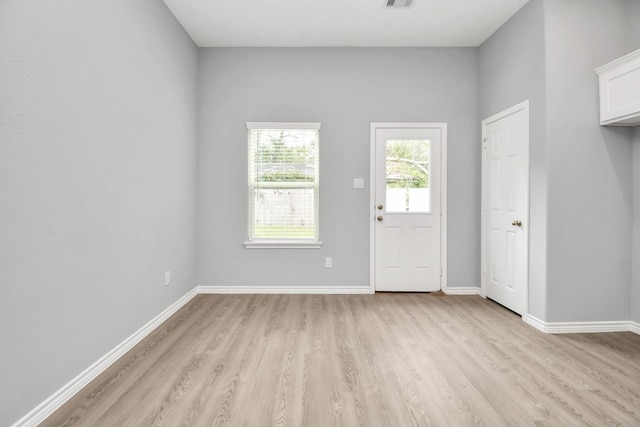 interior space featuring light hardwood / wood-style flooring