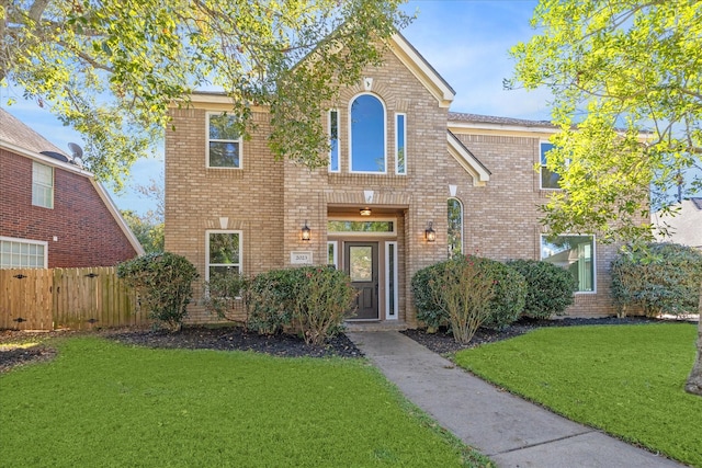 view of front of house with a front yard