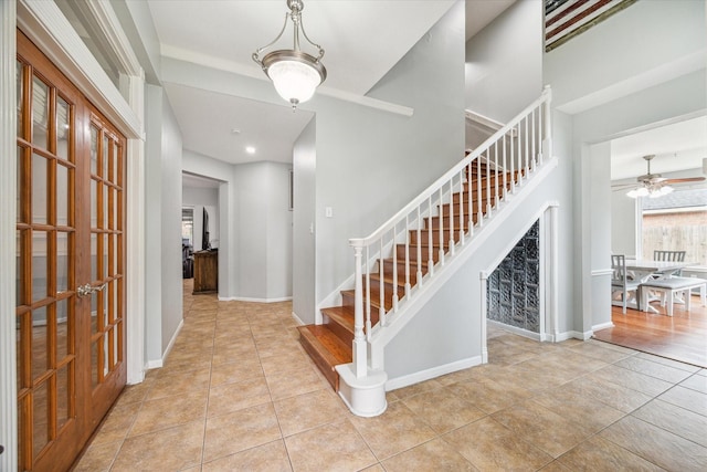 view of tiled foyer entrance